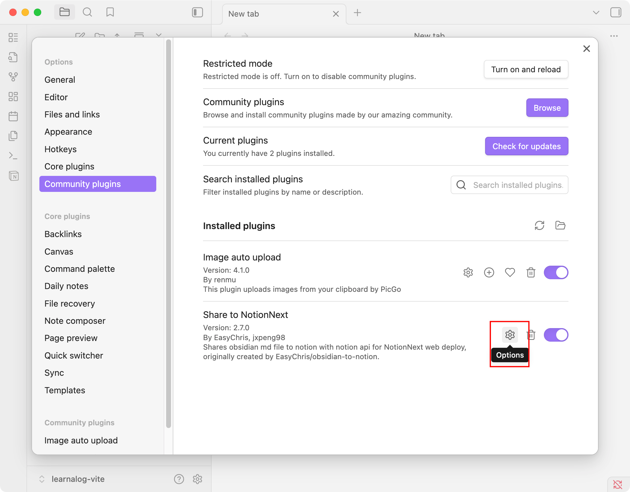 open-plugin-settings